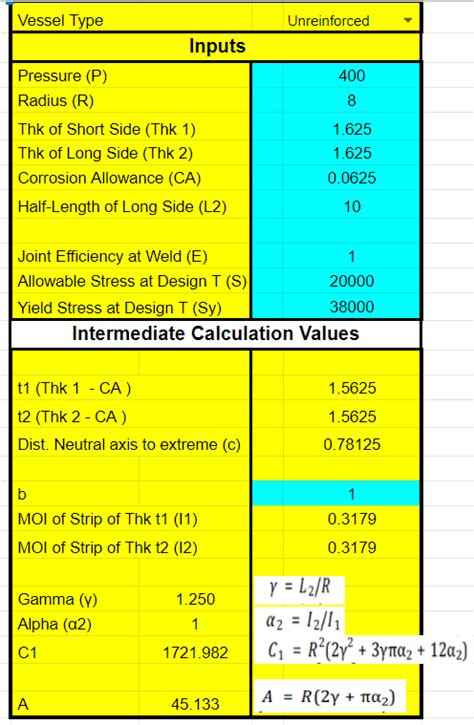 asme viii div 1 calculations